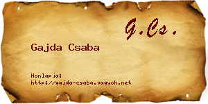 Gajda Csaba névjegykártya
