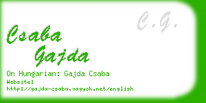 csaba gajda business card